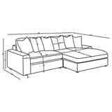 Blaine Upholstered Reversible Chaise Sectional Sofa Sand | Beige | Sand | 509899