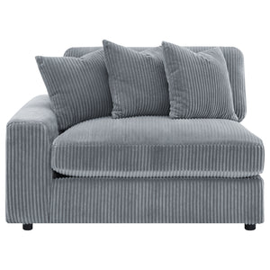 Blaine Upholstered Reversible Chaise Sectional Sofa Fog