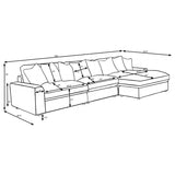 Blaine Upholstered Reversible Chaise Sectional Sofa Fog | Grey | Fog | 509900-SET