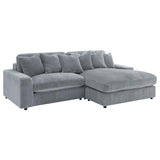 Blaine Upholstered Reversible Chaise Sectional Sofa Fog | Grey | Fog | 509900