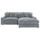 Blaine Upholstered Reversible Chaise Sectional Sofa Fog | Grey | Fog | 509900