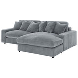 Blaine Upholstered Reversible Chaise Sectional Sofa Fog | Grey | Fog | 509900