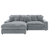 Blaine Upholstered Reversible Chaise Sectional Sofa Fog | Grey | Fog | 509900