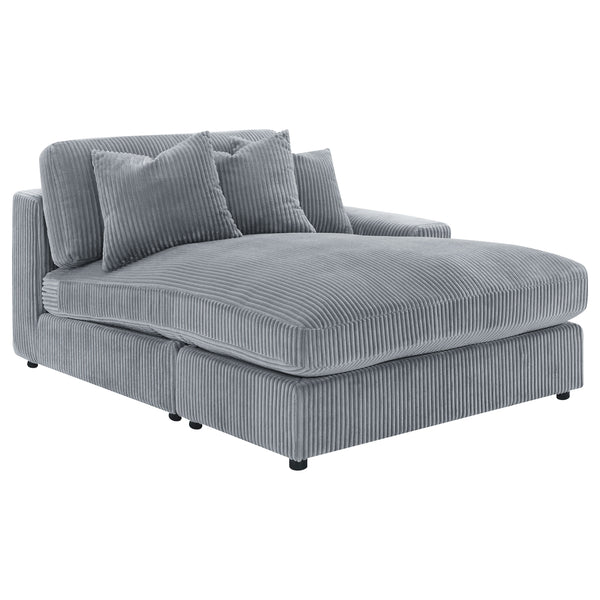 Blaine Upholstered Reversible Chaise Sectional Sofa Fog