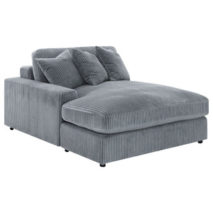 Blaine Upholstered Reversible Chaise Sectional Sofa Fog
