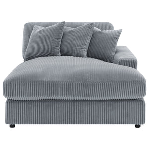 Blaine Upholstered Reversible Chaise Sectional Sofa Fog