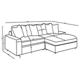 Blaine Upholstered Reversible Chaise Sectional Sofa Fog | Grey | Fog | 509900