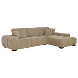 Octavia Upholstered Sectional Chaise Sofa Camel | Beige | Camel | 509961