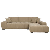 Octavia Upholstered Sectional Chaise Sofa Camel | Beige | Camel | 509961
