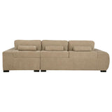 Octavia Upholstered Sectional Chaise Sofa Camel | Beige | Camel | 509961