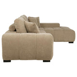 Octavia Upholstered Sectional Chaise Sofa Camel | Beige | Camel | 509961