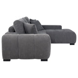 Octavia Upholstered Sectional Chaise Sofa Charcoal Grey | Grey | Charcoal Grey | 509965