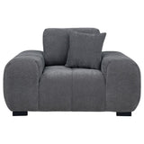 Octavia Upholstered Track Arm Accent Chair Charcoal Grey | Grey | Charcoal Grey | 509967