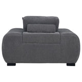 Octavia Upholstered Track Arm Accent Chair Charcoal Grey | Grey | Charcoal Grey | 509967