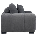 Octavia Upholstered Track Arm Accent Chair Charcoal Grey | Grey | Charcoal Grey | 509967