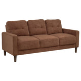 Bowen II 3-piece Fabric Upholstered Track Arm Sofa Set Rust | Orange | Rust | 509971-S3
