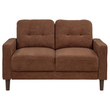 Bowen II Fabric Upholstered Track Arm Loveseat Rust | Orange | Rust | 509972
