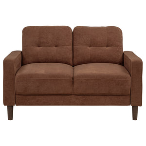 Bowen II Fabric Upholstered Track Arm Loveseat Rust