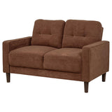 Bowen II Fabric Upholstered Track Arm Loveseat Rust | Orange | Rust | 509972