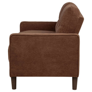 Bowen II Fabric Upholstered Track Arm Loveseat Rust