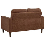 Bowen II Fabric Upholstered Track Arm Loveseat Rust | Orange | Rust | 509972