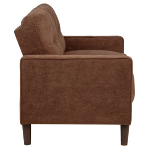 Bowen II Fabric Upholstered Track Arm Loveseat Rust
