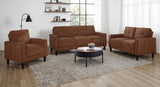 Bowen II Fabric Upholstered Track Arm Loveseat Rust | Orange | Rust | 509972