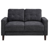 Bowen II 2-piece Upholstered Track Arm Sofa Set Steel Grey | Full | Grey | Steel Grey | 509981-S2