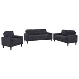 Bowen II 3-piece Upholstered Track Arm Sofa Set Steel Grey | Grey | Steel Grey | 509981-S3