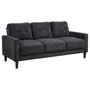 Bowen II Fabric Upholstered Track Arm Sofa Steel Grey