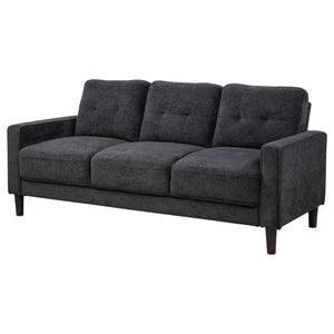 Bowen II Fabric Upholstered Track Arm Sofa Steel Grey