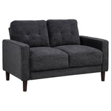Bowen II Fabric Upholstered Track Arm Loveseat Steel Grey | Grey | Steel Grey | 509982