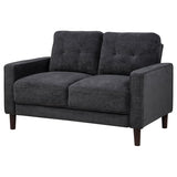 Bowen II Fabric Upholstered Track Arm Loveseat Steel Grey | Grey | Steel Grey | 509982
