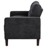 Bowen II Fabric Upholstered Track Arm Loveseat Steel Grey | Grey | Steel Grey | 509982