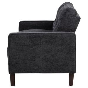 Bowen II Fabric Upholstered Track Arm Loveseat Steel Grey