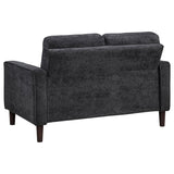 Bowen II Fabric Upholstered Track Arm Loveseat Steel Grey | Grey | Steel Grey | 509982