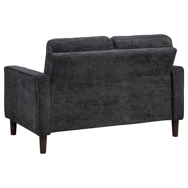 Bowen II Fabric Upholstered Track Arm Loveseat Steel Grey