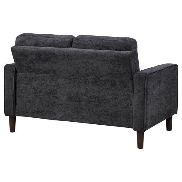 Bowen II Fabric Upholstered Track Arm Loveseat Steel Grey