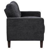 Bowen II Fabric Upholstered Track Arm Loveseat Steel Grey | Grey | Steel Grey | 509982