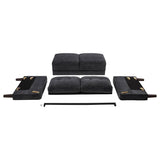 Bowen II Fabric Upholstered Track Arm Loveseat Steel Grey | Grey | Steel Grey | 509982
