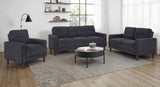 Bowen II Fabric Upholstered Track Arm Loveseat Steel Grey | Grey | Steel Grey | 509982