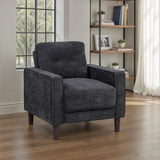 Bowen II Fabric Upholstered Track Arm Chair Steel Grey | Grey | Steel Grey | 509983