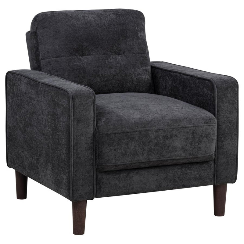 Bowen II Fabric Upholstered Track Arm Chair Steel Grey