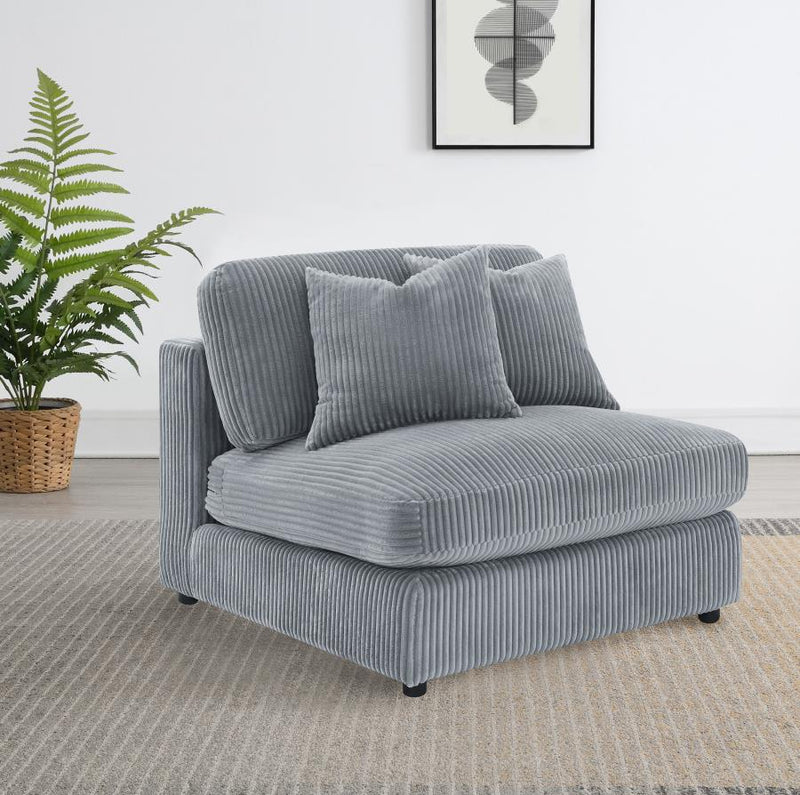 Blaine Upholstered Armless Chair Fog