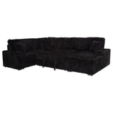 Devonshire Sleeper Sectional Sofa Storage Chaise Black | King | Black | 511049