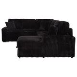 Devonshire Sleeper Sectional Sofa Storage Chaise Black | King | Black | 511049