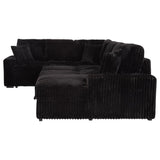 Devonshire Sleeper Sectional Sofa Storage Chaise Black | King | Black | 511049