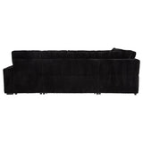 Devonshire Sleeper Sectional Sofa Storage Chaise Black | King | Black | 511049