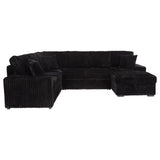 Devonshire Sleeper Sectional Sofa Storage Chaise Black | King | Black | 511049