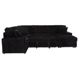 Devonshire Sleeper Sectional Sofa Storage Chaise Black | King | Black | 511049